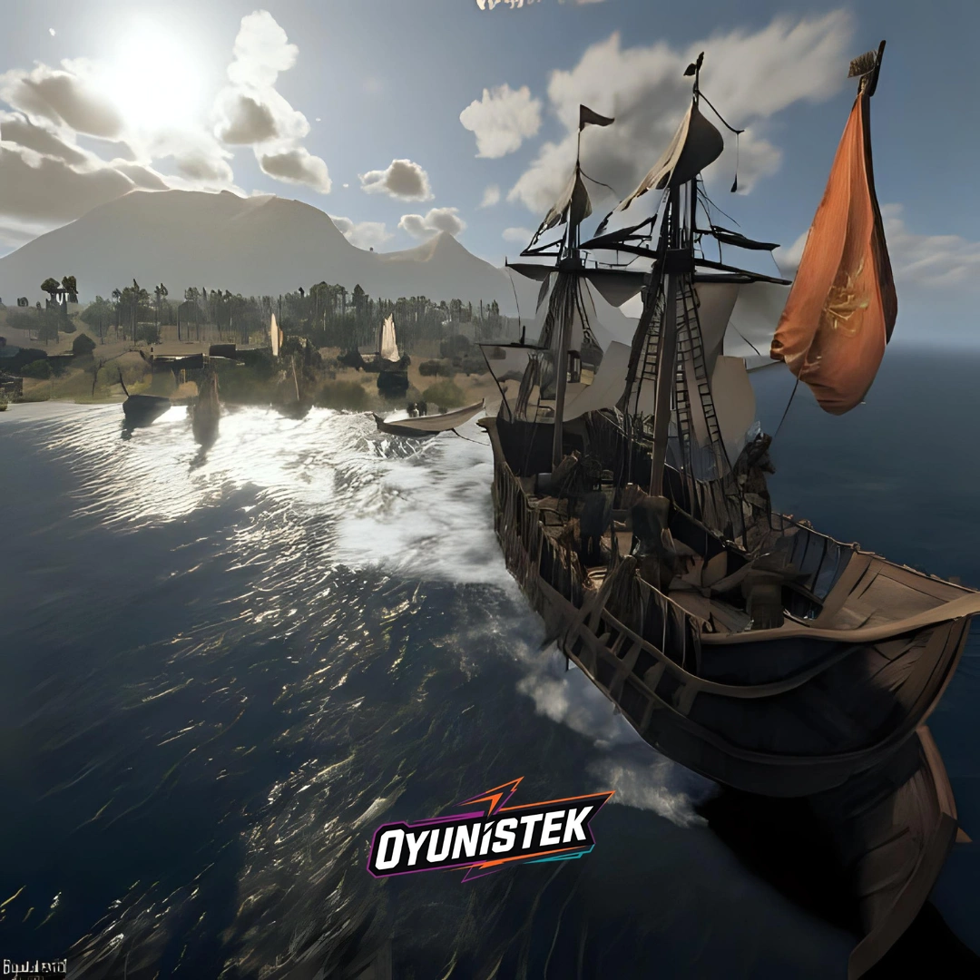 Bannerlord War Sails rehberi için denizde ilerleyen gemiler ve savaş hazırlığı